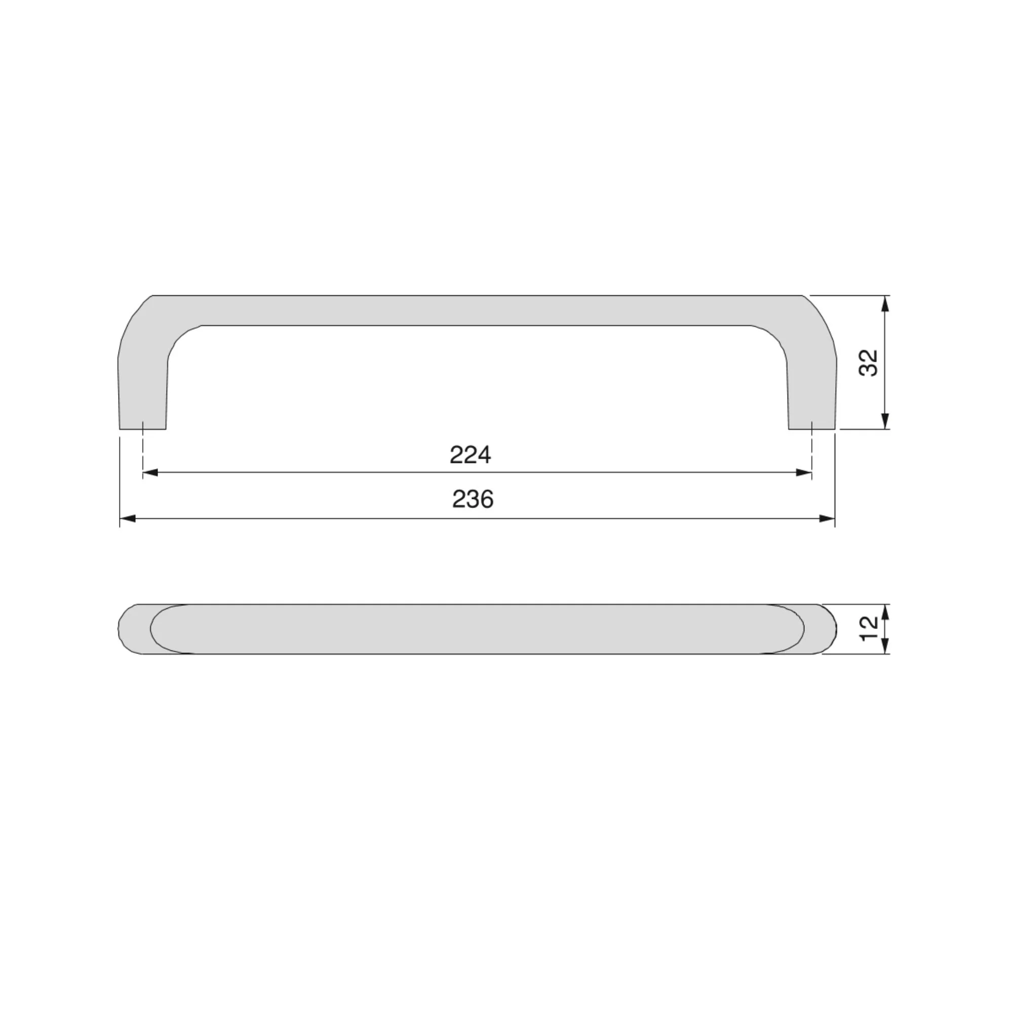Emuca Lote de 20 tiradores para mueble Zagreb, L236mm, intereje 224mm, Zamak, Níquel satinado - Imagen 8