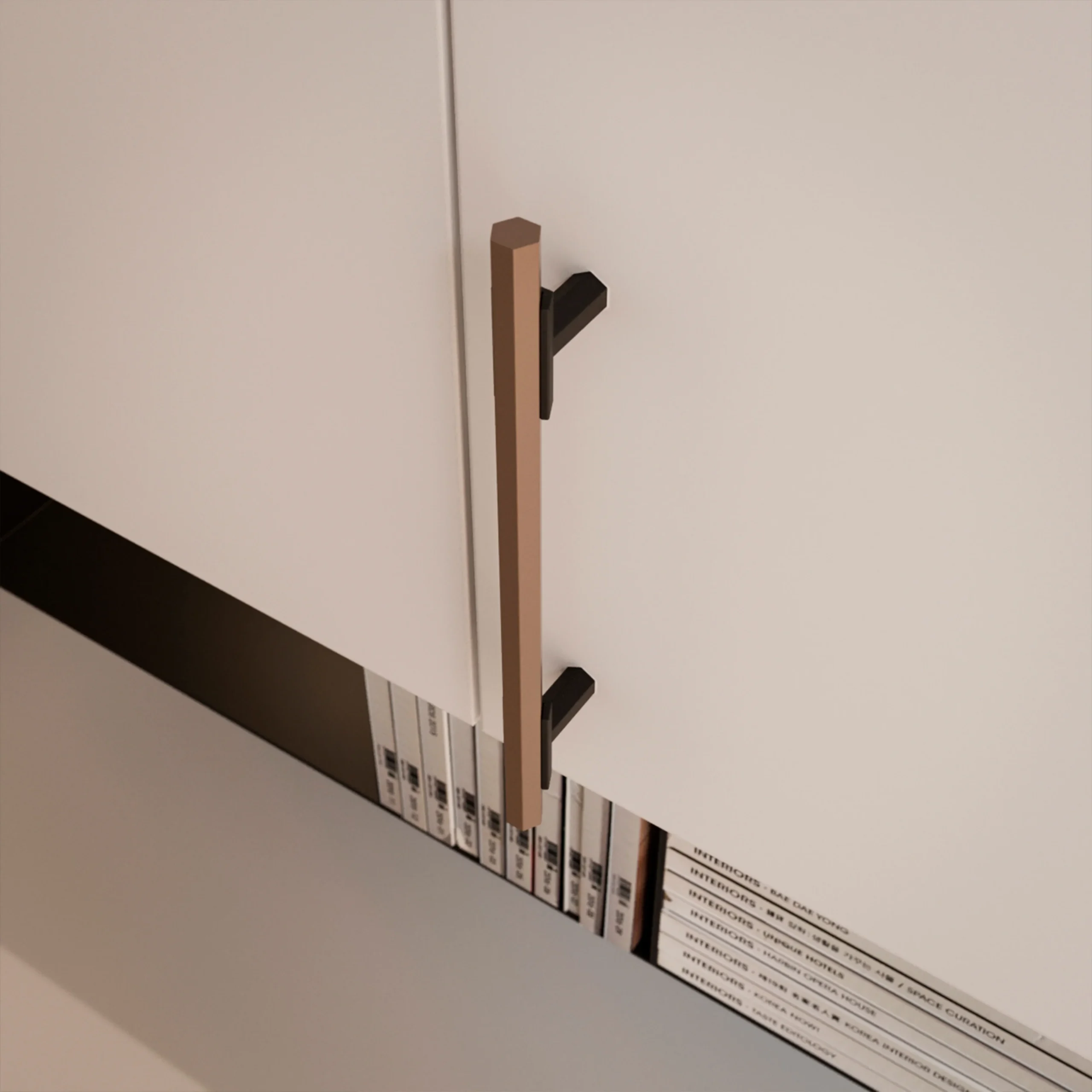 Emuca Lote de 20 tiradores para mueble Riad, L168mm, intereje 128mm, Aluminio, Bronce - Imagen 6
