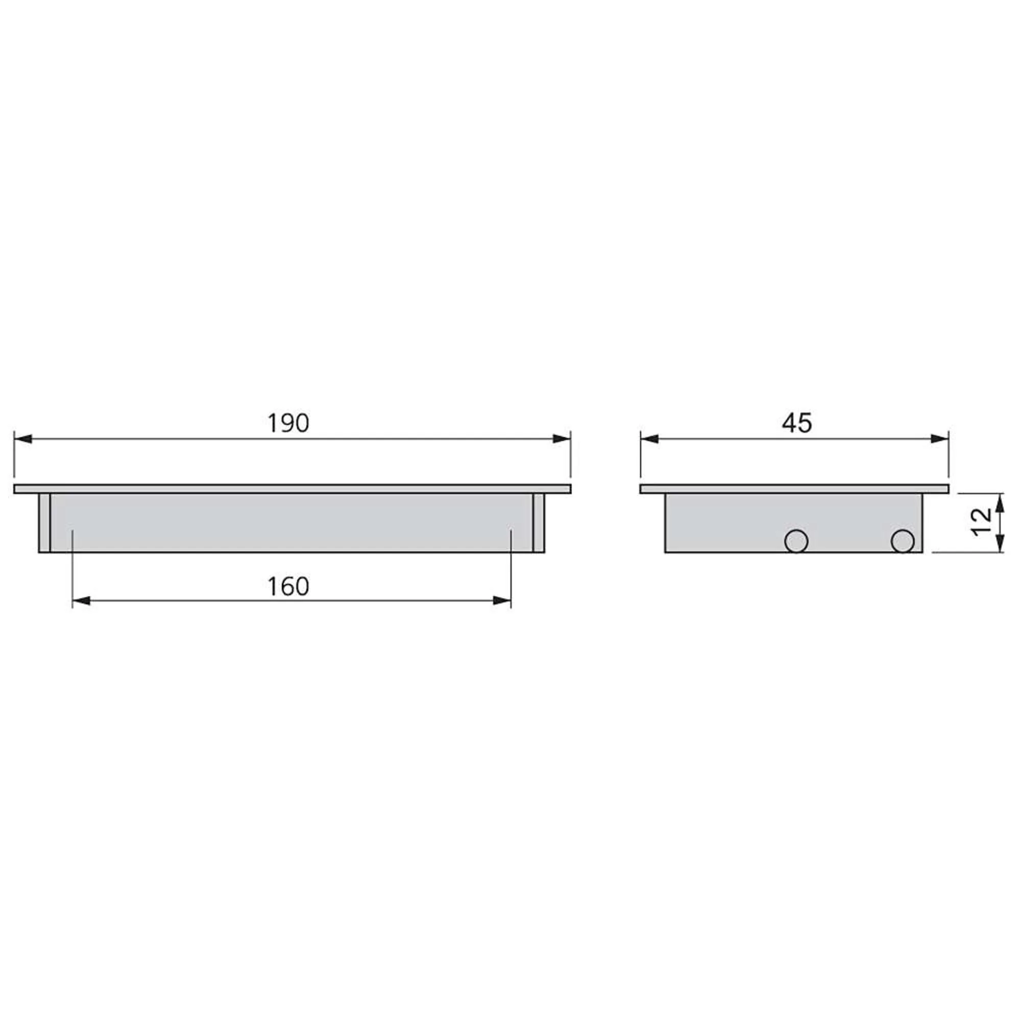 Emuca Lote de 5 tiradores para mueble Bologna, L190mm, intereje 160mm, Aluminio, Anodizado mate - Imagen 4