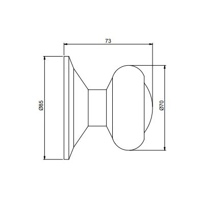 Emuca Pomo para puerta de entrada, Modelo Fedora, Tirador Ø70mm para puerta principal, Acero inoxidable, Níquel satinado - Imagen 4