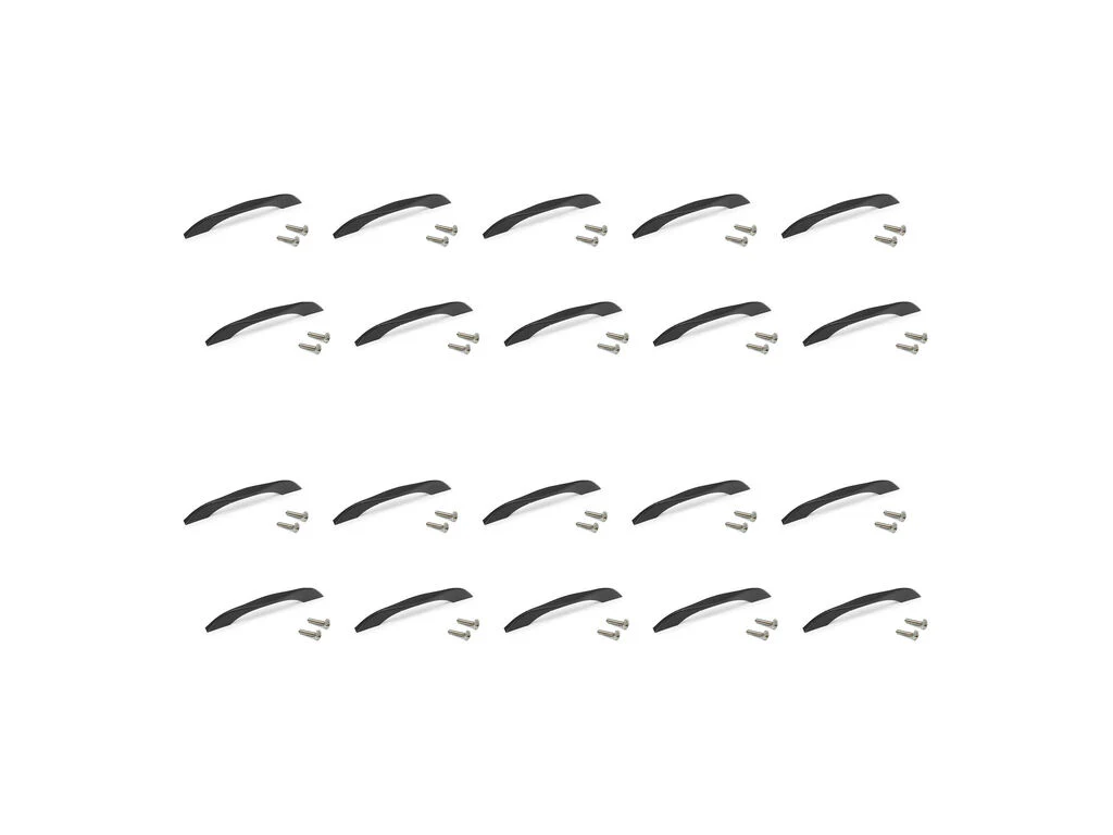 20 tiradores para mueble Varna, L181mm, intereje 160mm, Negro - Imagen 4