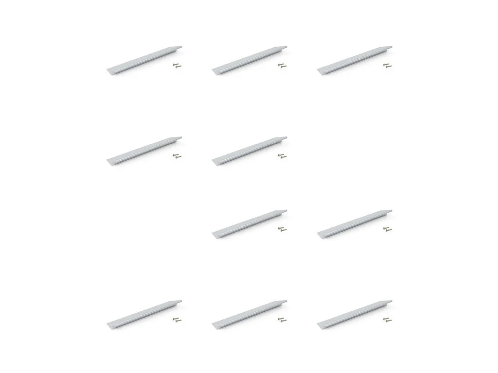 Emuca Lote de 10 tiradores para mueble Palermo, intereje 96/128mm, Aluminio, Anodizado mate - Imagen 3