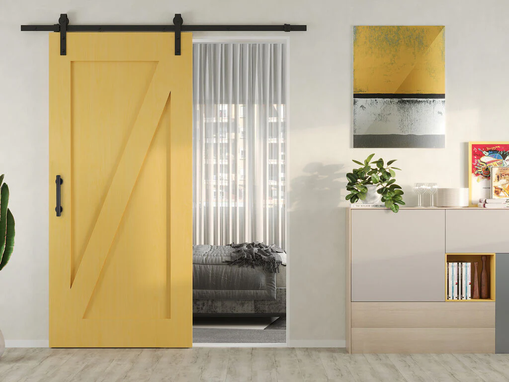 Tirador para puertas correderas colgadas de madera Pasadena, Longitud 240 mm, Intereje 180 mm, Acero, Negro - Imagen 5